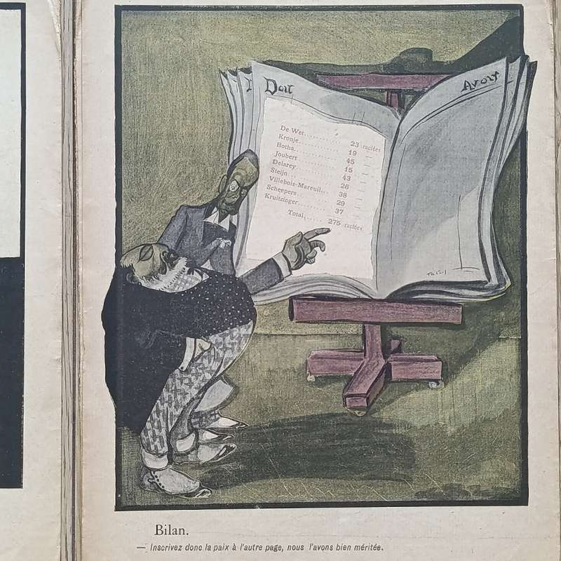 1902 Copy of L' Assiette au Beaurre Britannique. Propoganda Book. (The Boer concentration camps)