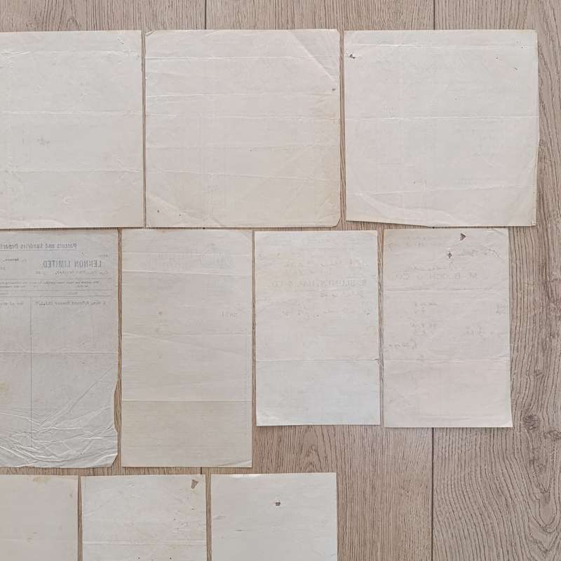 Lot of Antique receipts from Cape Town dealers