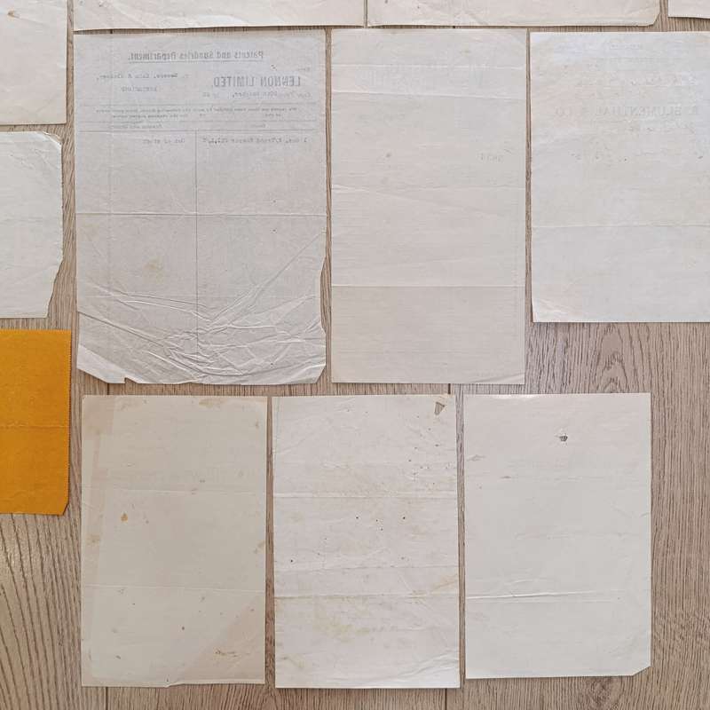 Lot of Antique receipts from Cape Town dealers