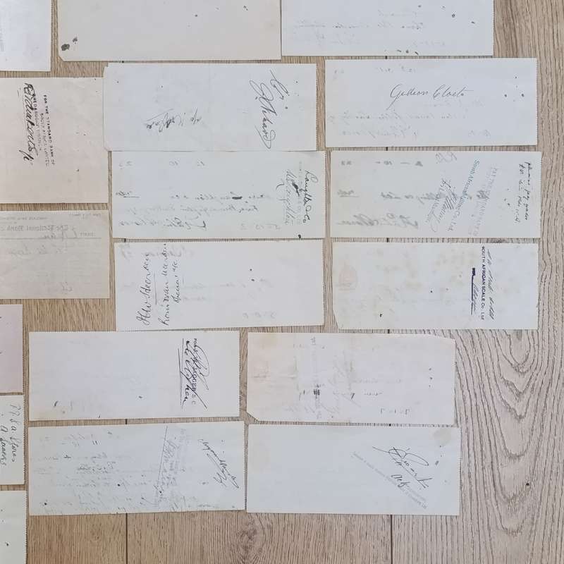 Lot of Antique receipts and cheques
