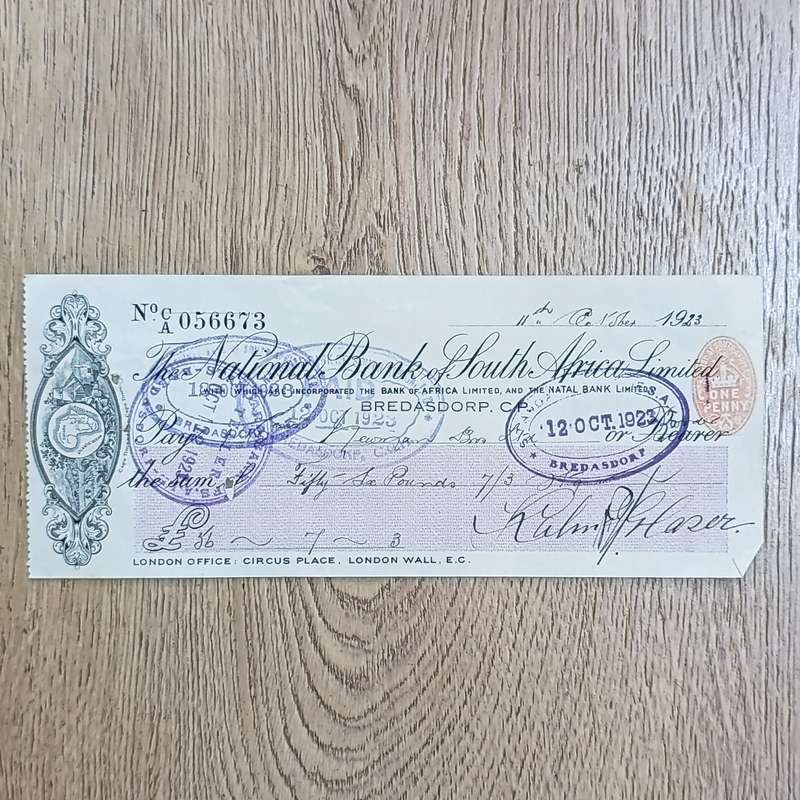 Lot of Antique receipts and cheques