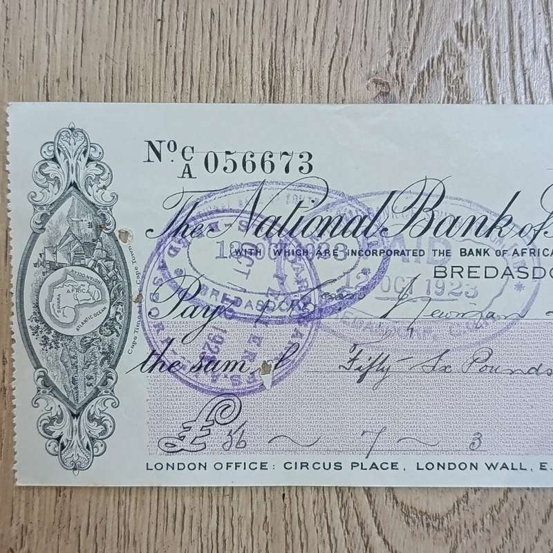 Lot of Antique receipts and cheques