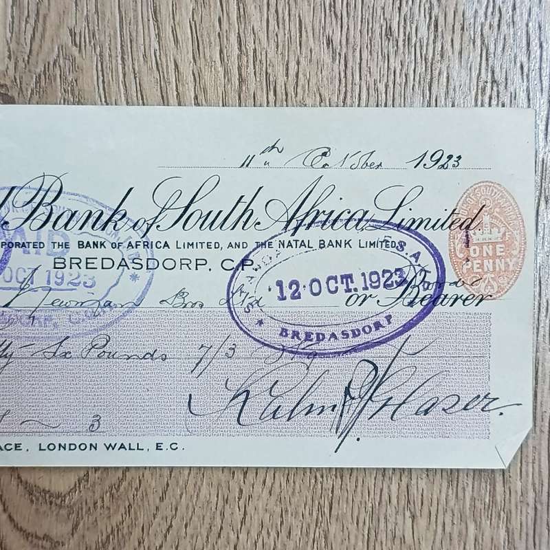 Lot of Antique receipts and cheques