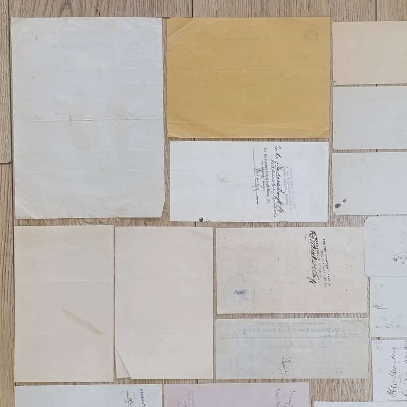 Lot of Antique receipts and cheques