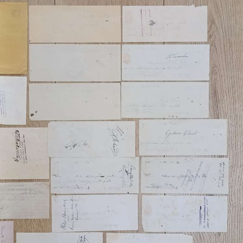 Lot of Antique receipts and cheques