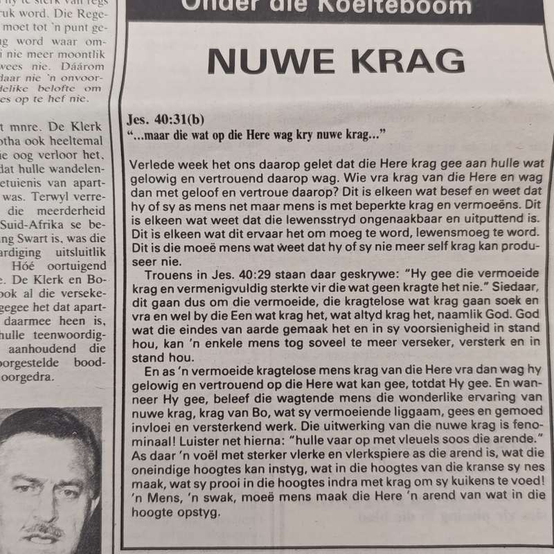 Die Patriot newspaper - Die Volk op Mars - 1 Junie 1990