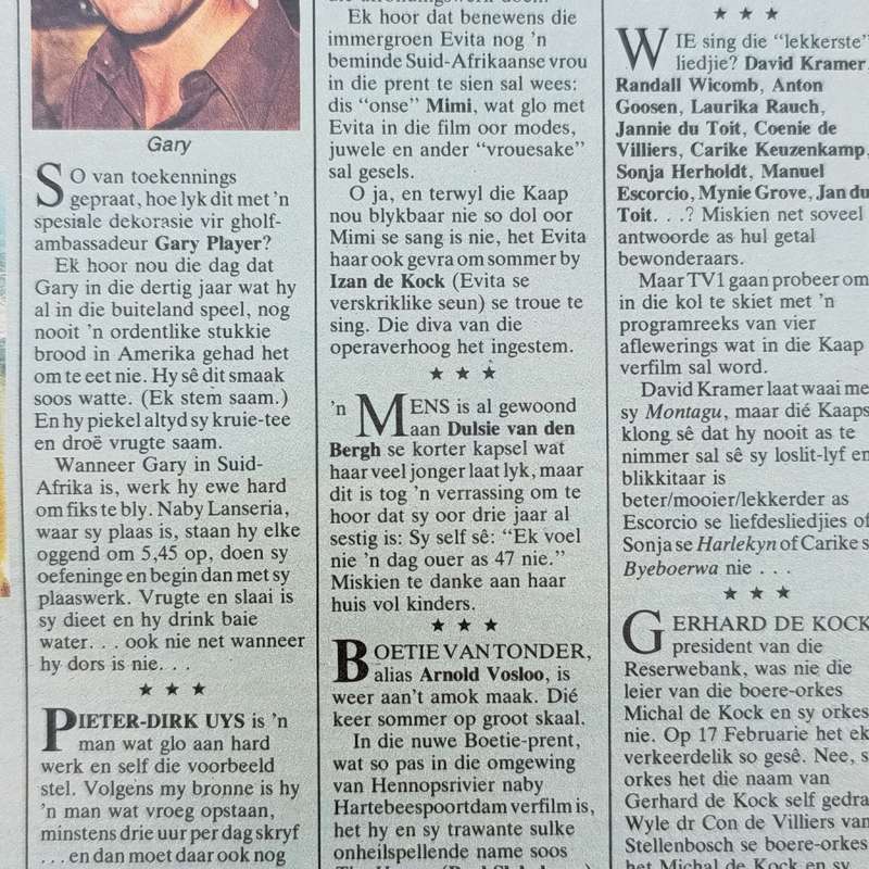 Rapport Tydskrif - Piet Crous, ons beskeie kampioen - 24 Maart 1985