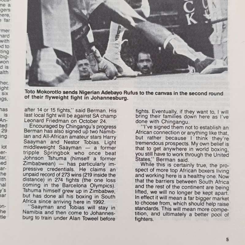 Boxing World magazine - November 1992