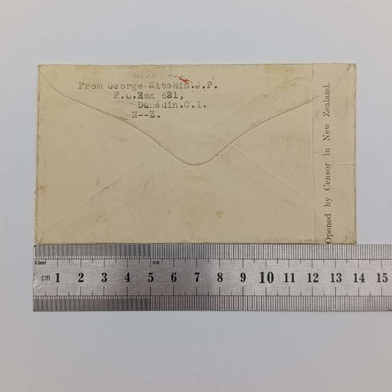 Censored wartime cover sent from Dunedin, New Zealand to Johannesburg, South Africa