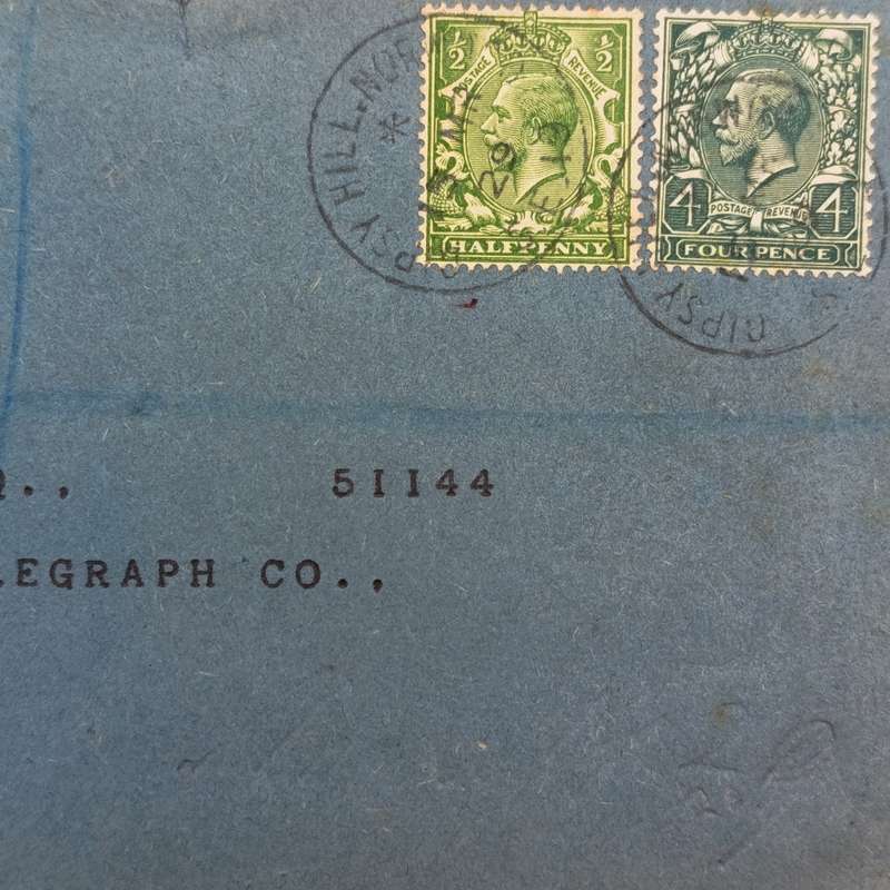 Postal cover sent from Gipsy Hill (London) with Norwood 3 registration sent to Gibraltar