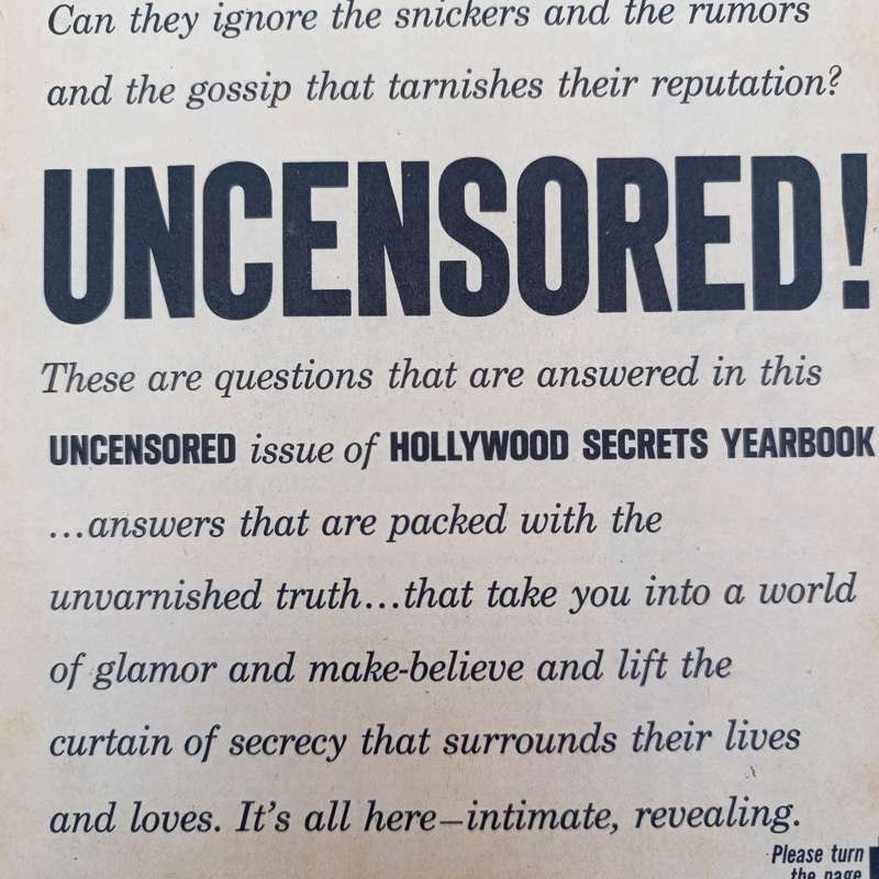 Vintage Hollywood Secrets Yearbook magazine - no 10