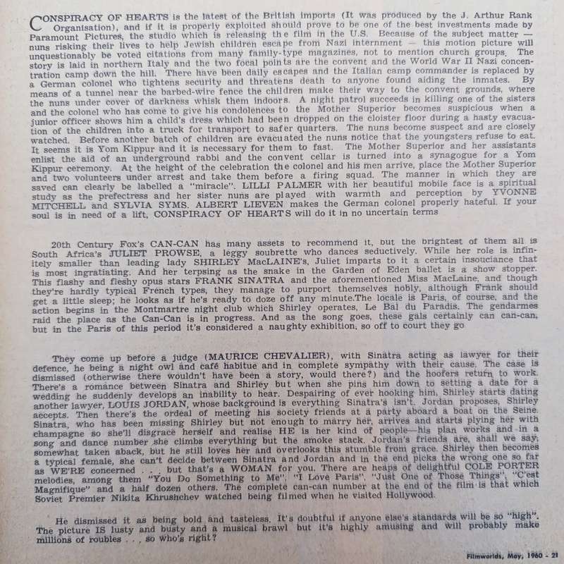 Vintage Filmworlds Magazine - May 1960 issue