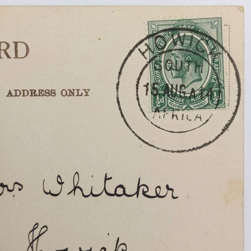 Postcard with picture of Ocean Beach Pier, Durban - Superb Howick cancel, 16 August 1914
