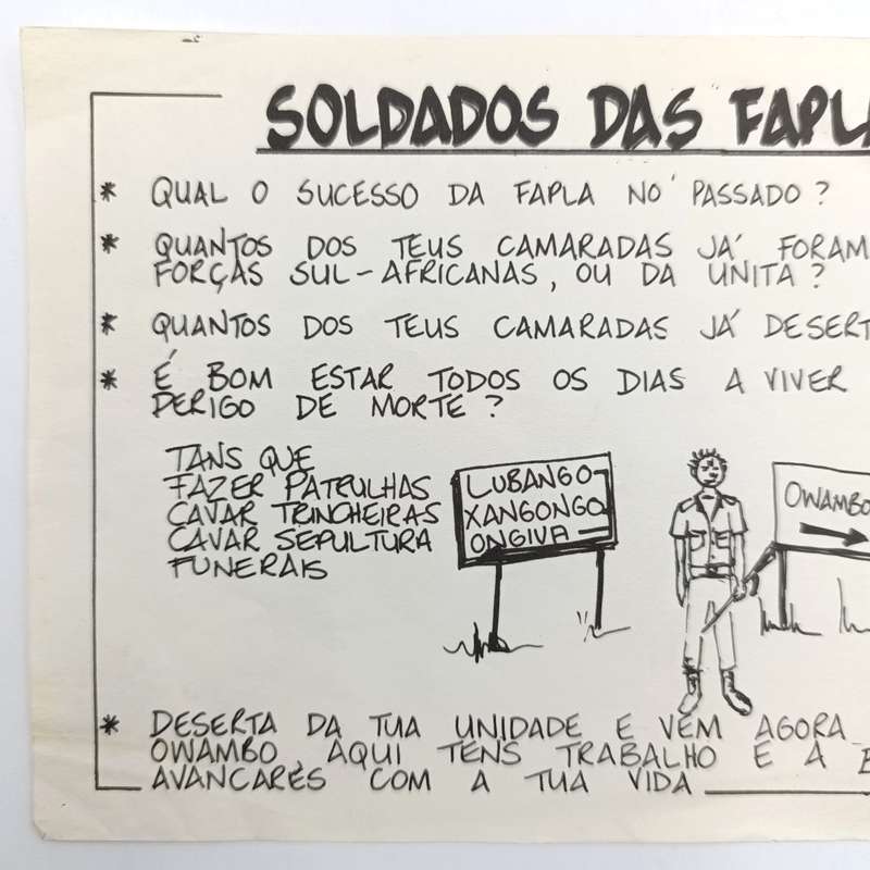 Vintage SADF Border war era FAPLA soldier propaganda pamphlet