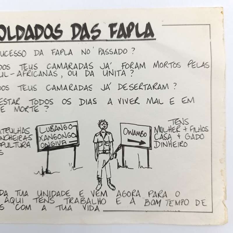 Vintage SADF Border war era FAPLA soldier propaganda pamphlet