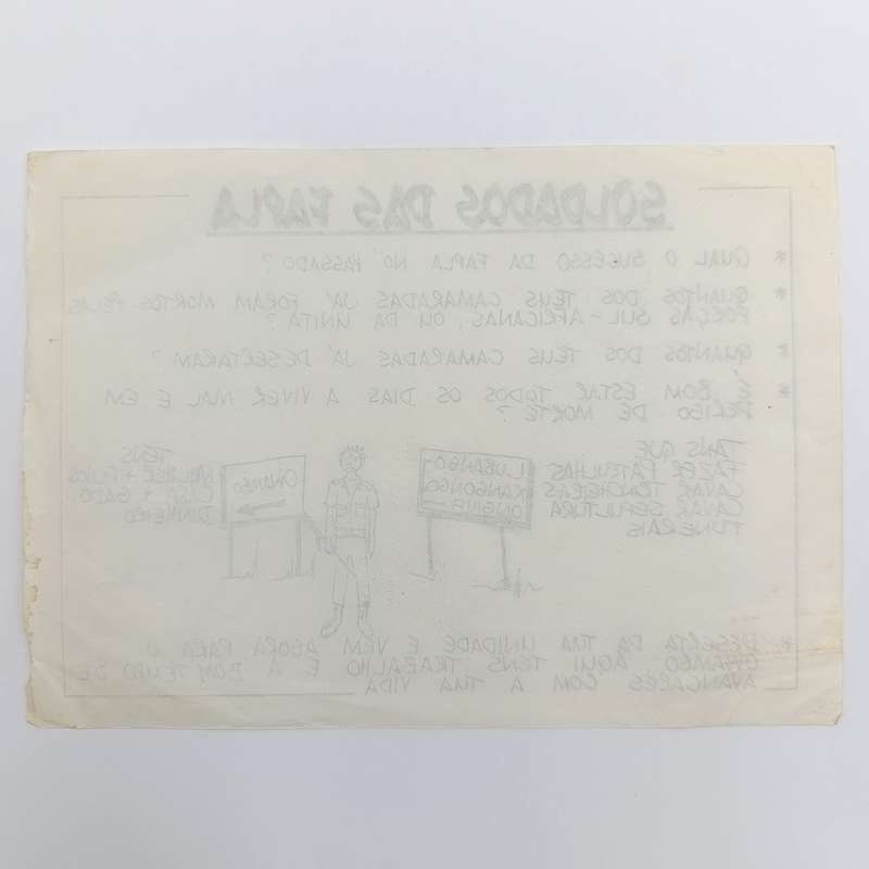 Vintage SADF Border war era FAPLA soldier propaganda pamphlet