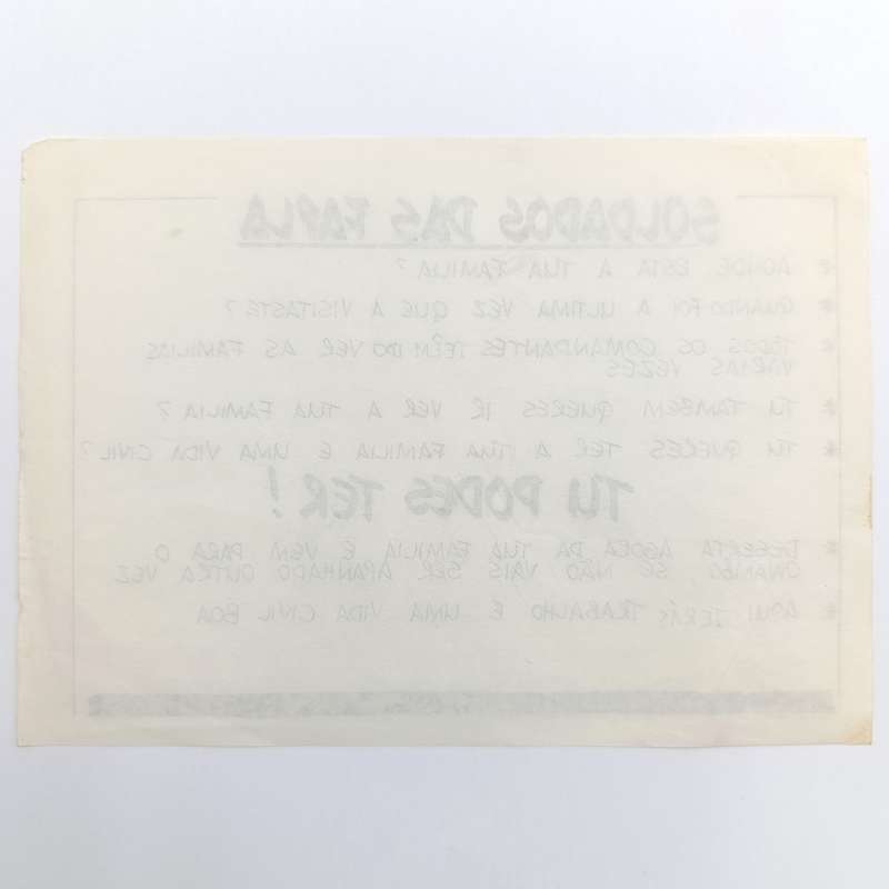 Vintage SADF Border war era FAPLA soldier propaganda pamphlet