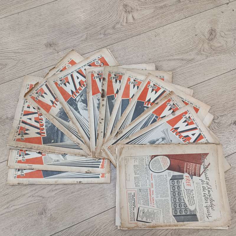 Lot of 13 The War Illustrated books - well used