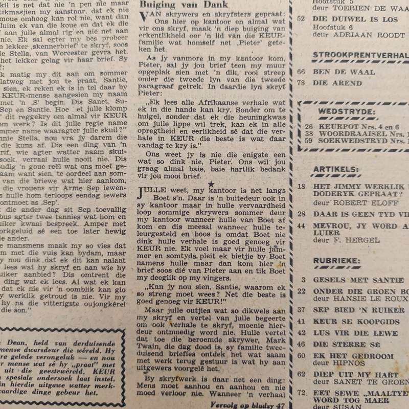 Vintage Keur magazine - 1 July 1959 issue