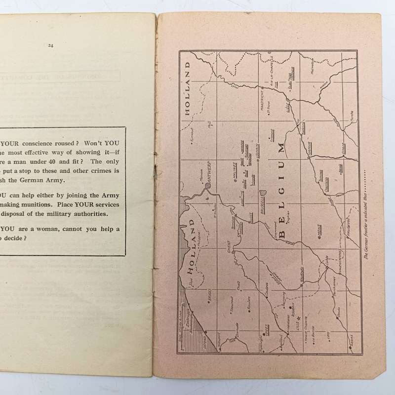 WW1 booklet - issued 1915 - The truth about German atrocities