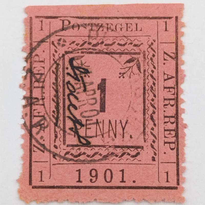 ZAR Pietersburg perforated 1 Penny type 2 stamp cancelled - SACC 26-cancelled Pietersburg