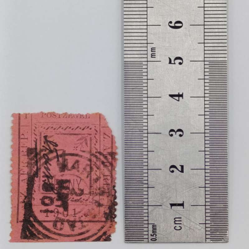 1901 ZAR Pietersburg type 3 perforated 1 Penny stamp - perforated too low - SACC 27