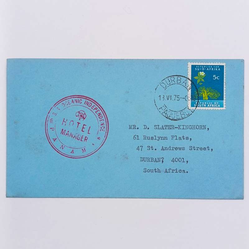 Lot of 5 postal covers sent via sea