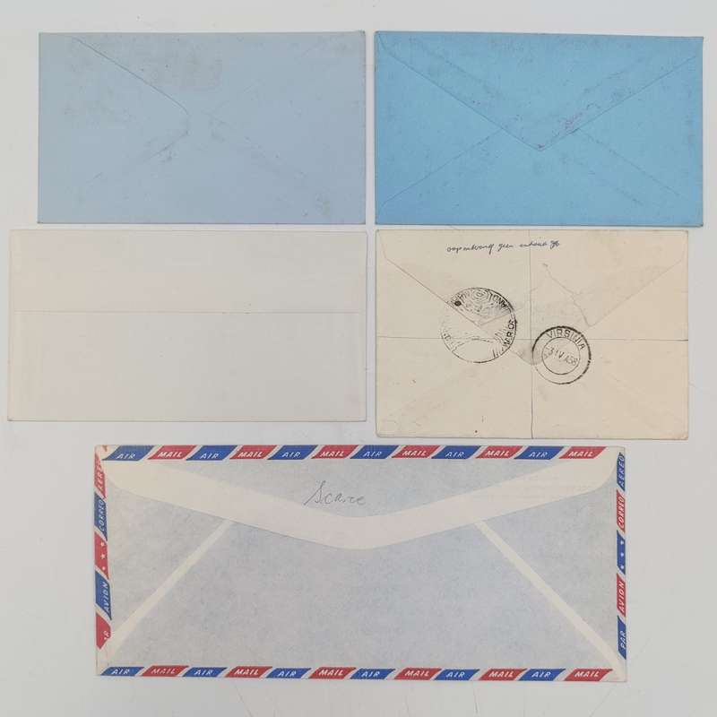 Lot of 5 postal covers sent via sea