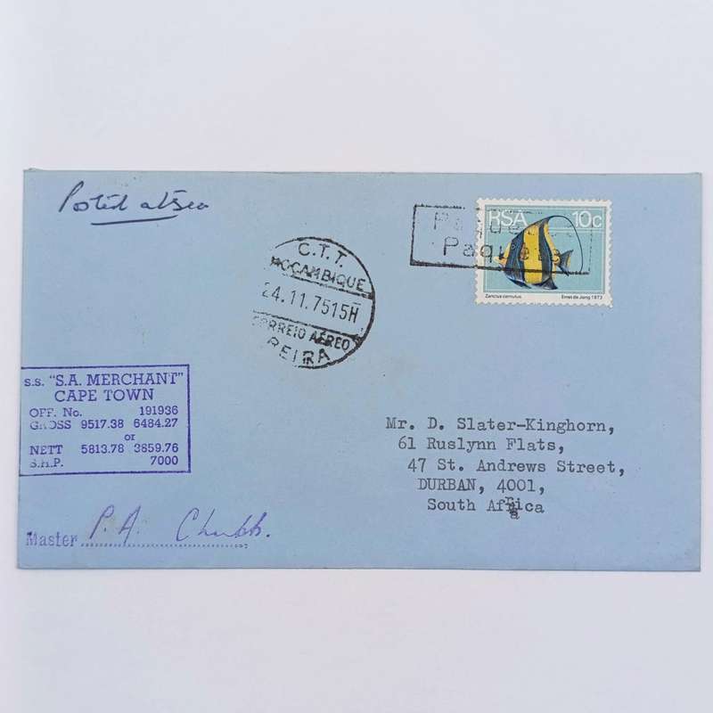 Lot of 5 postal covers sent via sea