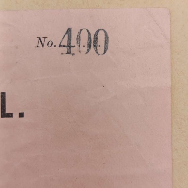 Boer War period 1900 permit for the General Hospital Johannesburg 1 shilling overprinted 5 shillings