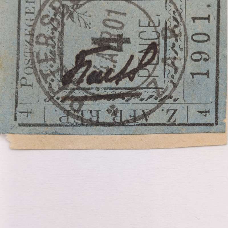 1901 ZAR Pietersburg type 1 used 4 pence stamp on card - SACC 10 - used at Pietersburg