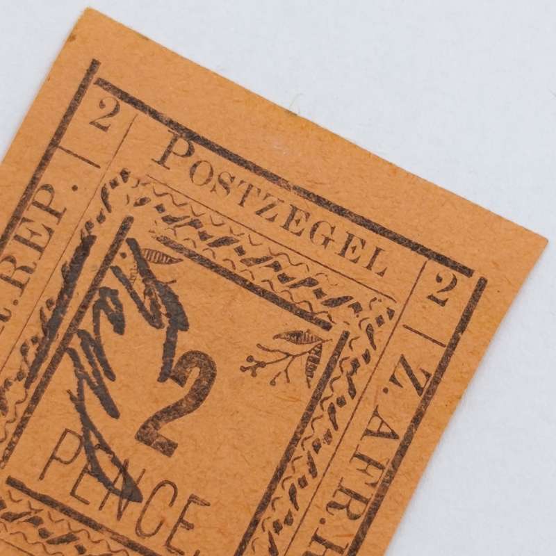 Full set of 1901 ZAR Pietersburg type 1-3 imperforate 2 Pence stamps - 1 used, 2 mint - SACC 7-9
