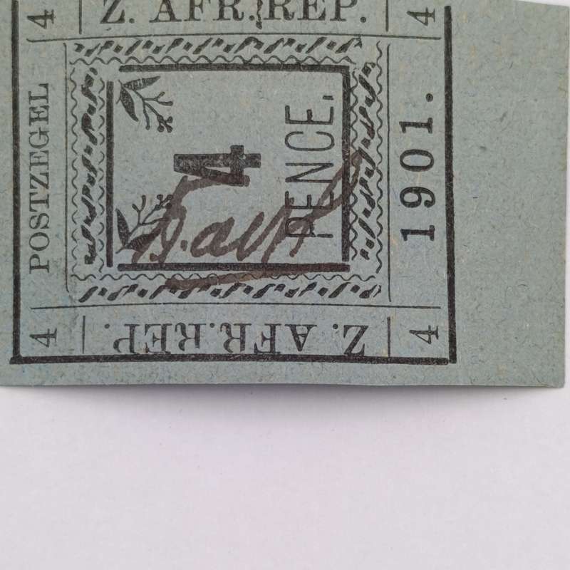 Full set of 1901 ZAR Pietersburg type 1-3 imperforate 4 Pence stamps - 1 used, 2 mint - SACC 10-12