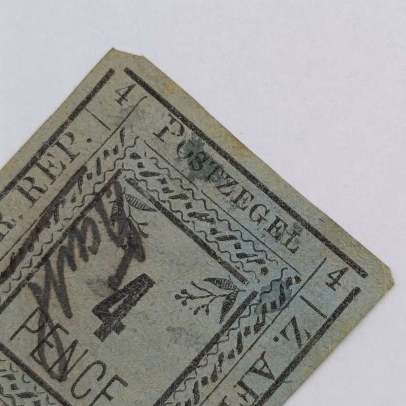 Full set of 1901 ZAR Pietersburg type 1-3 imperforate 4 Pence stamps - 1 used, 2 mint - SACC 10-12