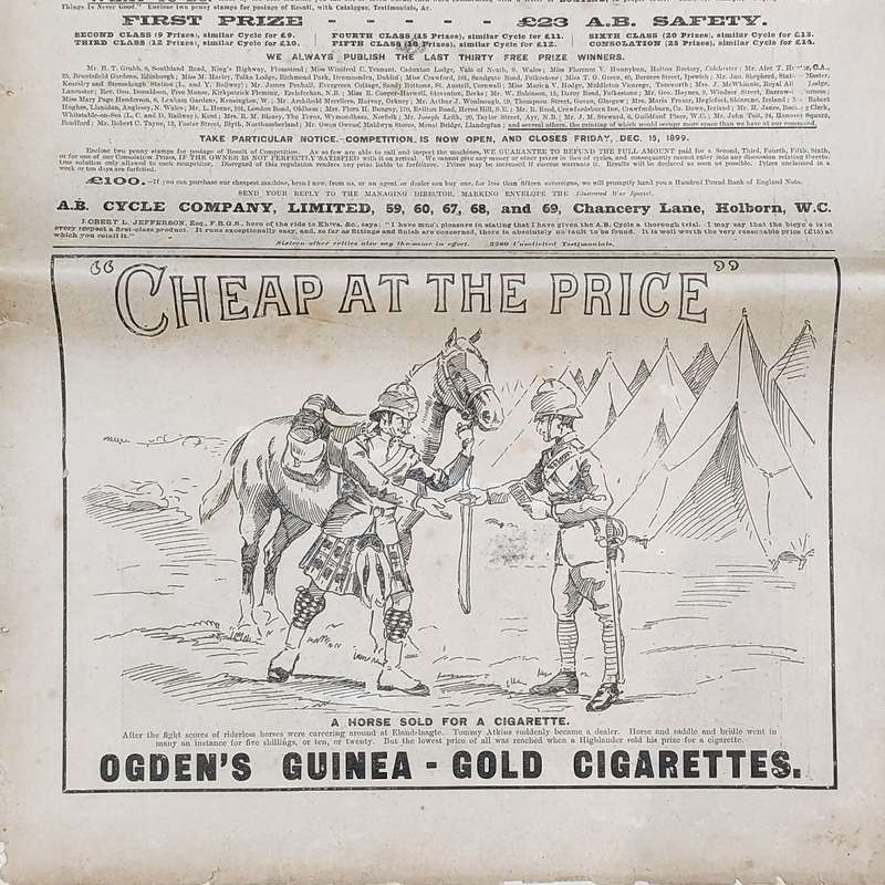 Boer War Illustrated War Special newspaper dated 28 November 1899 No.2  Vol.1