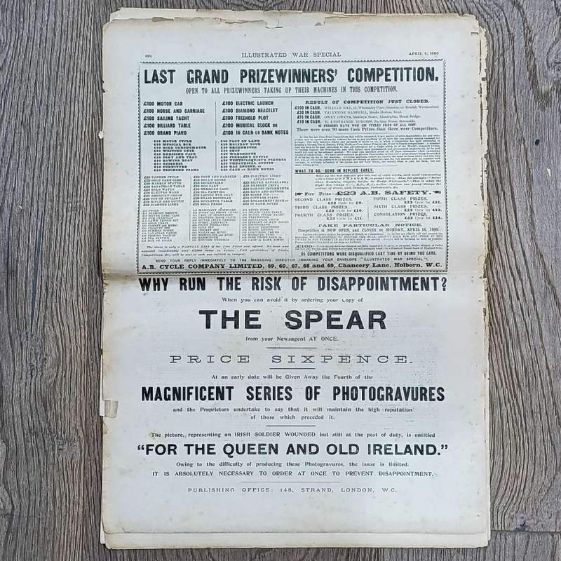 Boer War Illustrated War Special newspaper dated 4 April 1900 No.20 Vol.1