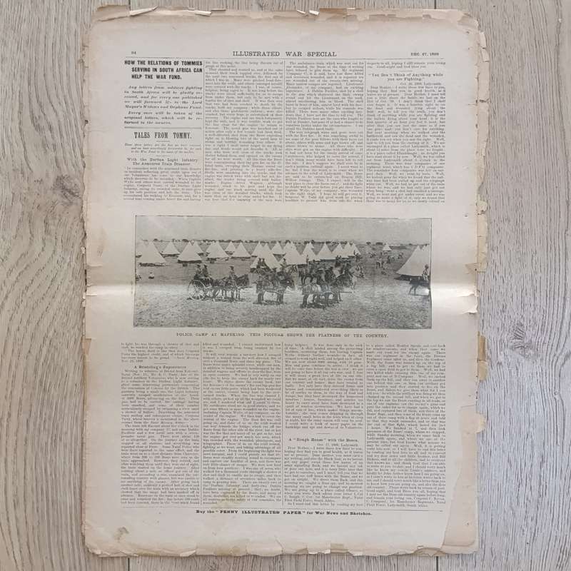 Boer War Illustrated War Special newspaper dated 27 December 1899 - Front cover missing