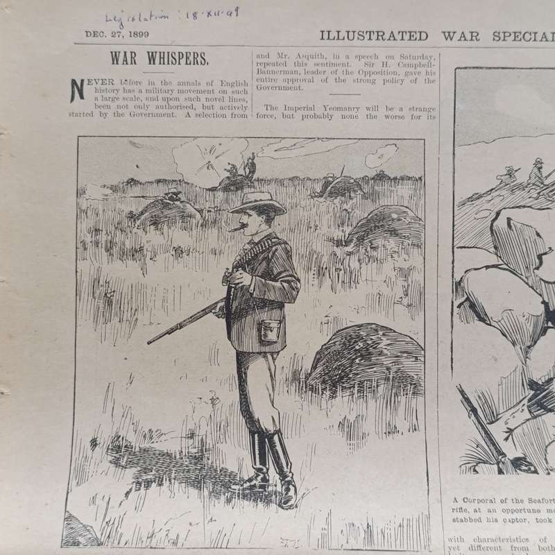 Boer War Illustrated War Special newspaper dated 27 December 1899 - Front cover missing