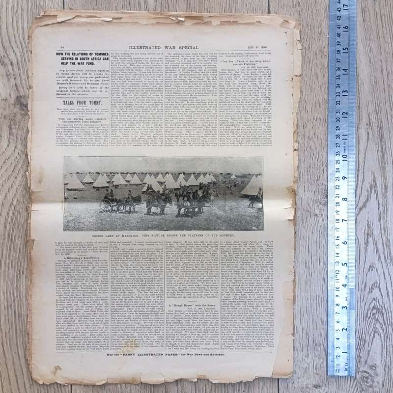 Boer War Illustrated War Special newspaper dated 27 December 1899 - Front cover missing