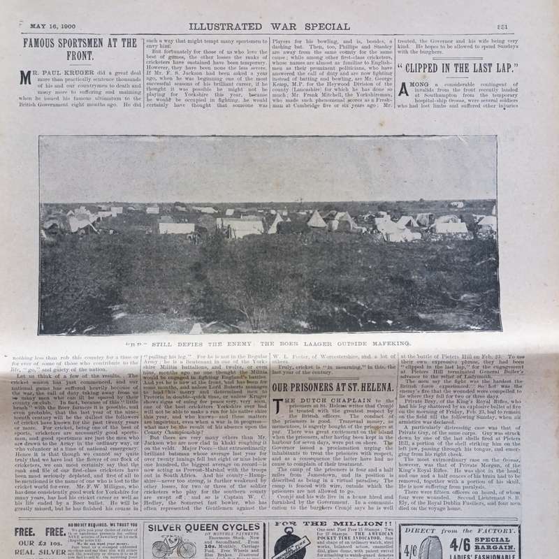 Boer War Illustrated War Special newspaper dated 16 may 1900 No.26 Vol.1