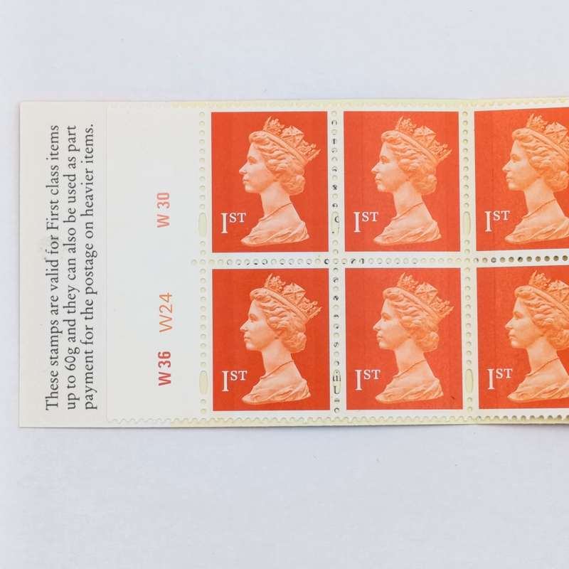 Vintage Royal Mail 10 First Class stamps booklet