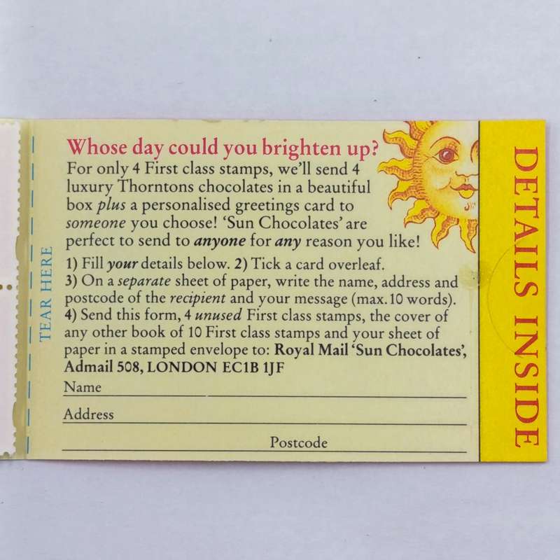 Vintage Royal Mail 10 First Class stamps booklet