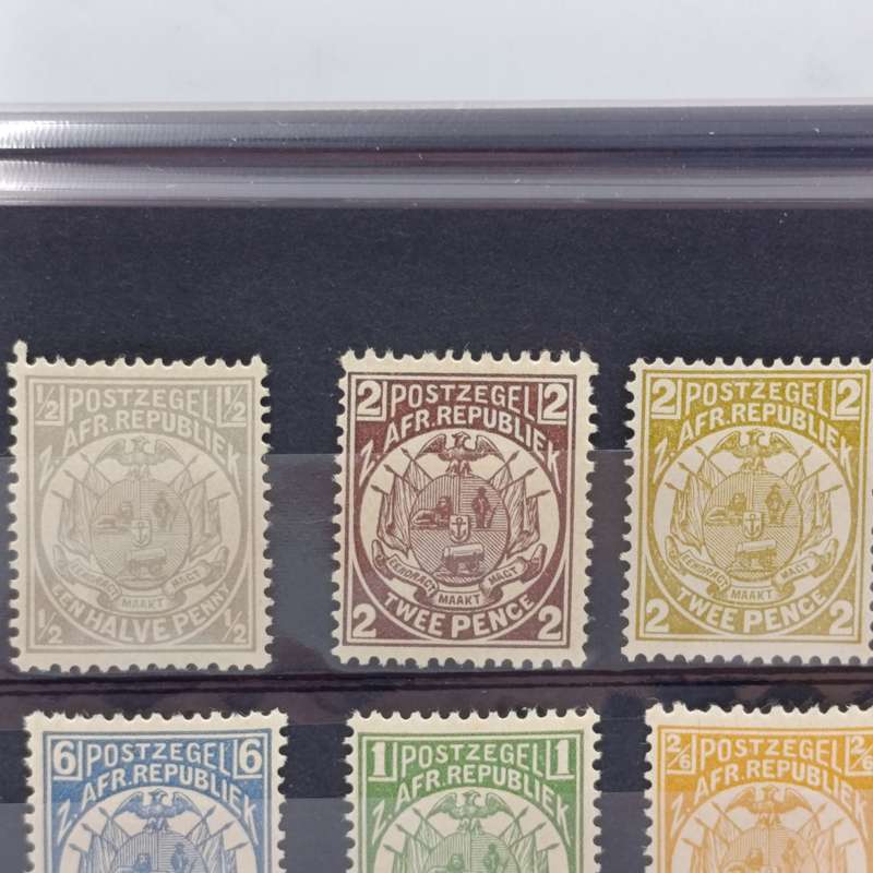 ZAR 1895 set Half penny to Ten Shilling (one penny not present) all mint