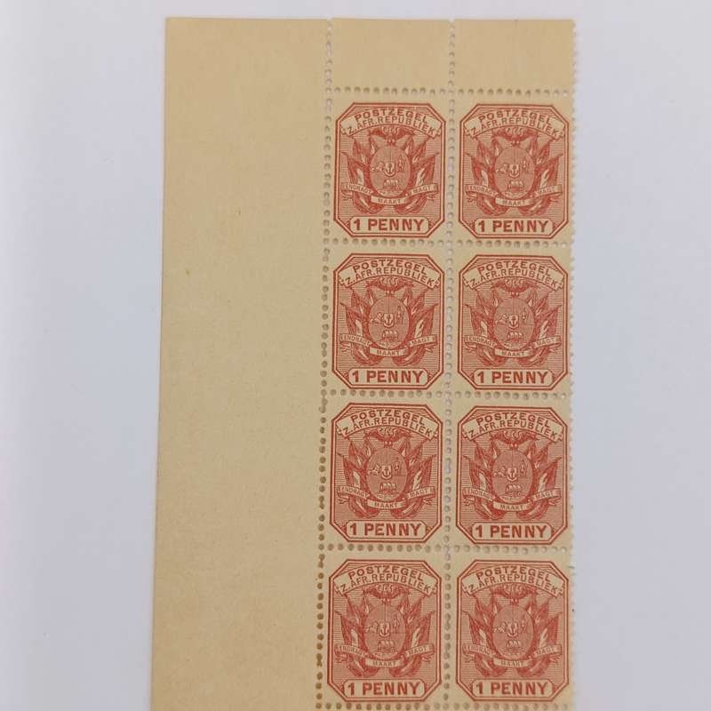 ZAR 1895 SACC 211 Block of 12 One penny stamps mint