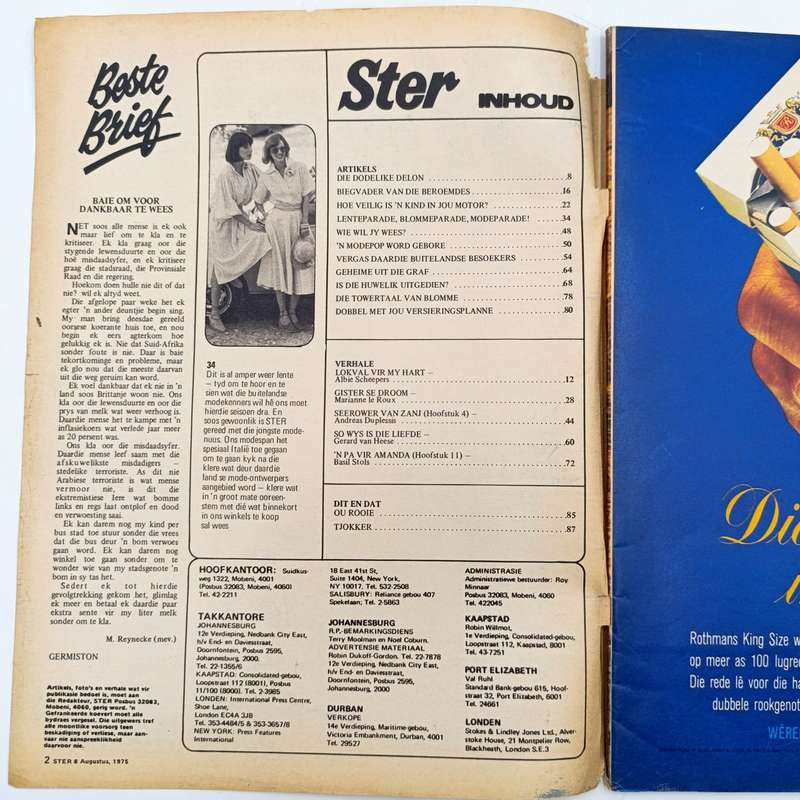 Vintage Ster magazine - 8 August 1975 issue
