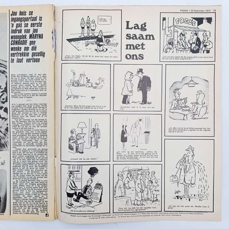 Vintage Pronk magazine - 22 September 1972 issue