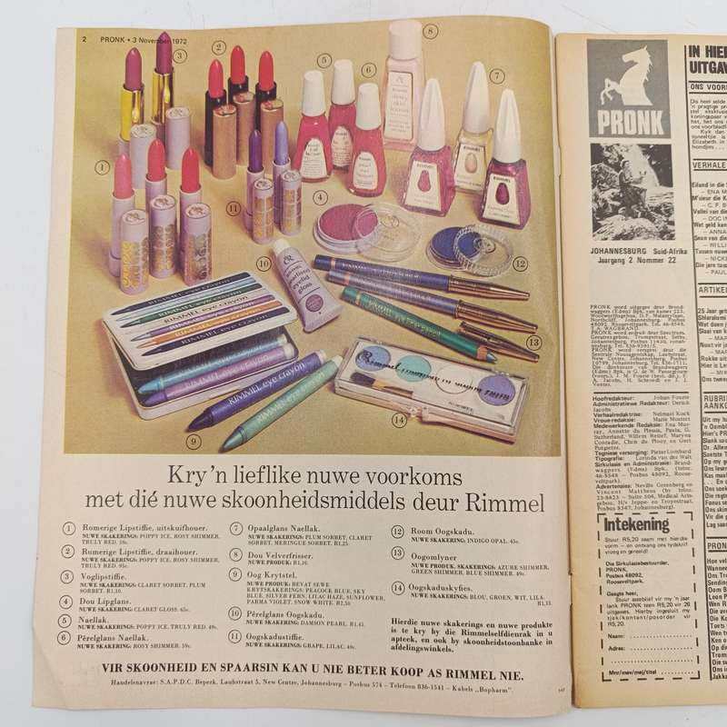 Vintage Pronk magazine - 3 November 1972 issue