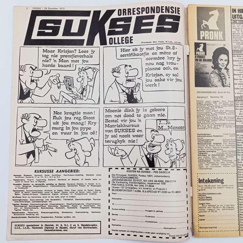 Vintage Pronk magazine - 29 December 1972 issue