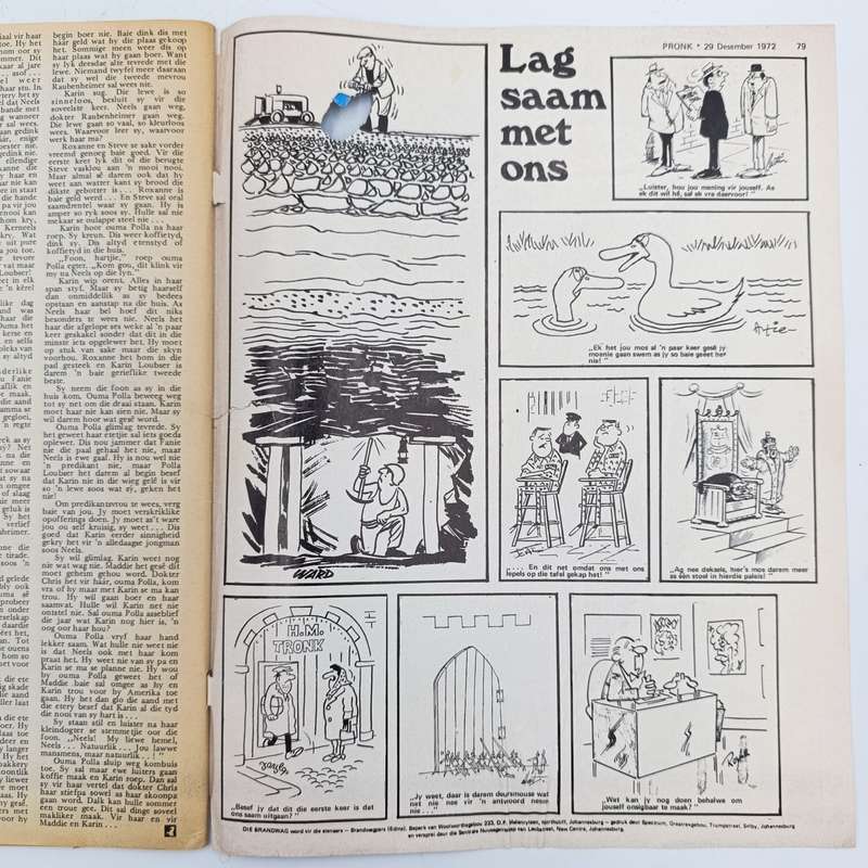 Vintage Pronk magazine - 29 December 1972 issue