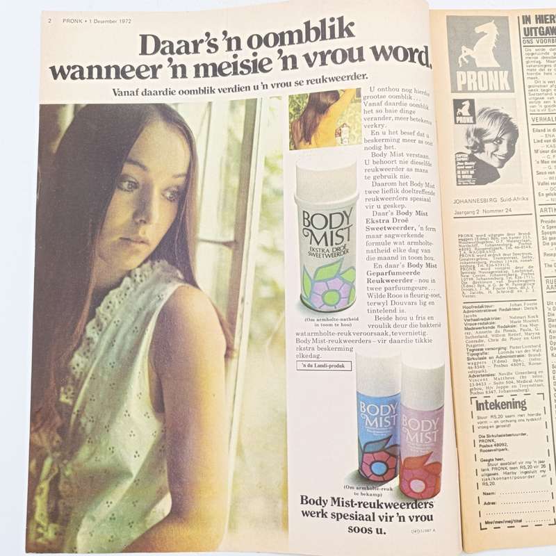 Vintage Pronk magazine - 1 December 1972 issue